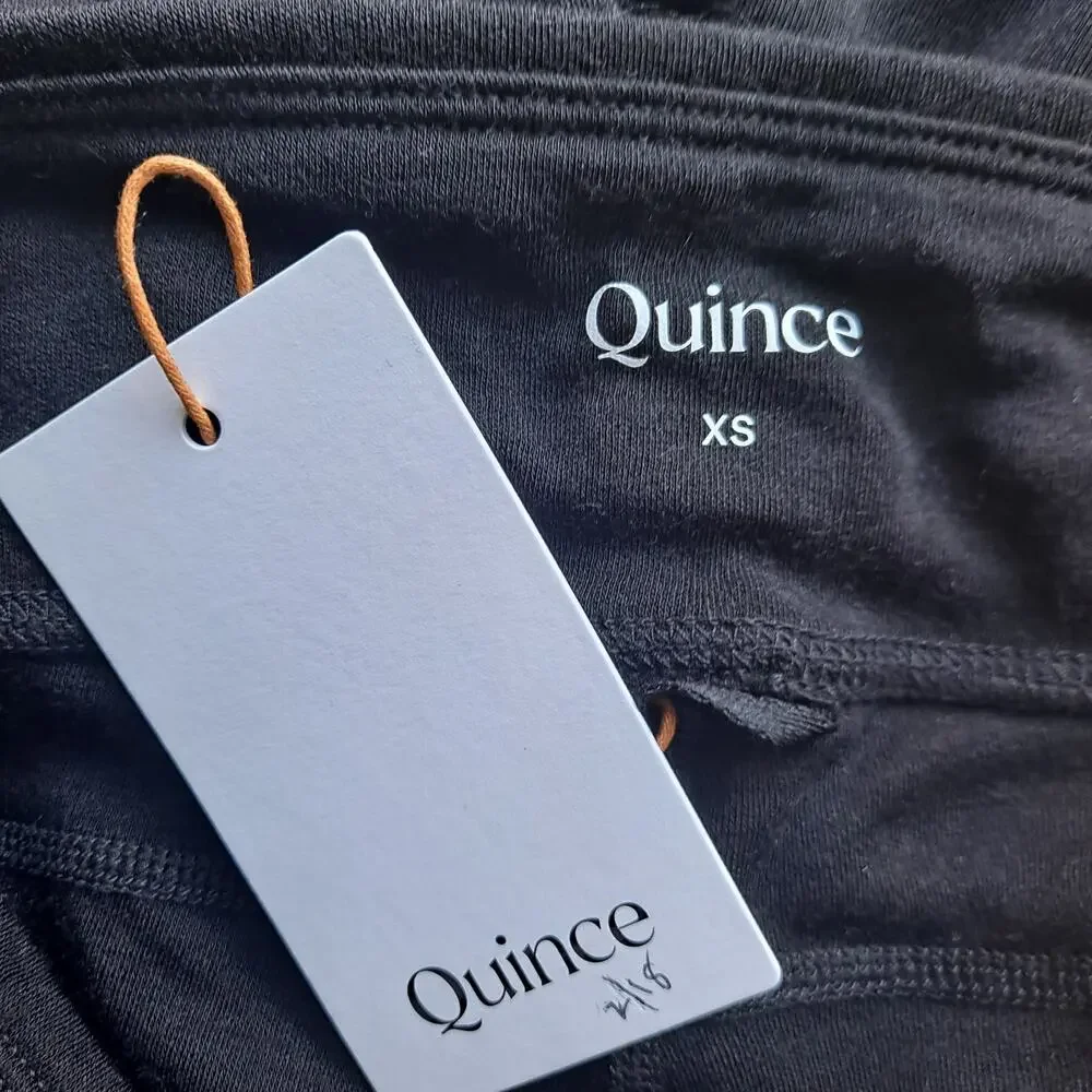 NWT Quince 100% Merino Wool Cold Weather Base Layer Leggings Black Women Size XS